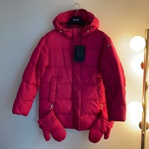 Geox Emalise Parka in Deep Raspberry